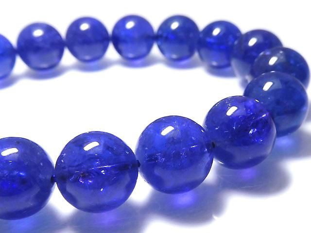 [Video][One of a kind] High Quality Tanzanite AAAA Round 11mm Bracelet NO.101