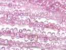 [Video] High Quality Pink Sapphire AAA Small Size Drop Faceted Briolette Half or 1 Strand Bead (approx. 6 inches/16 cm)