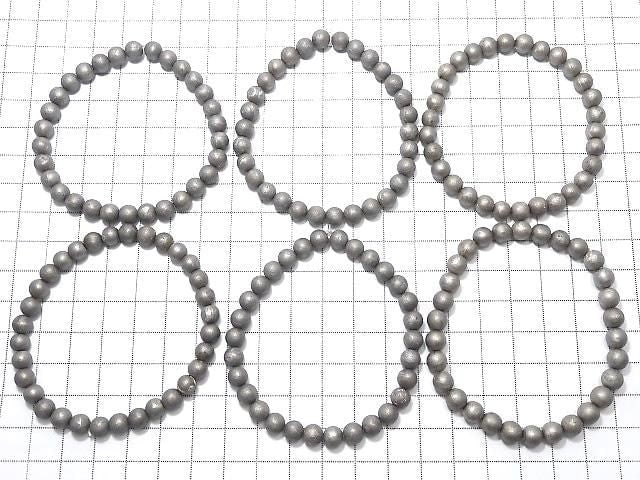 [Video] Meteorite (Muonionalusta) Round 6mm Natural Color Bracelet