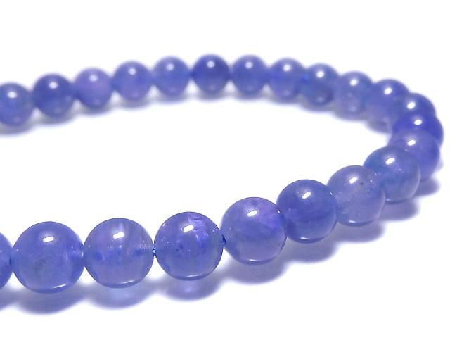 [Video][One of a kind] Tanzanite AAA Round 6mm Bracelet NO.6