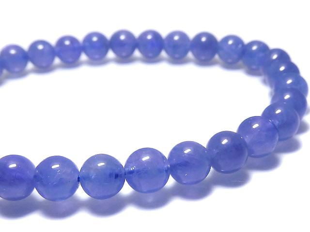 [Video][One of a kind] Tanzanite AAA Round 6mm Bracelet NO.8