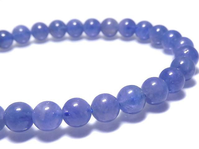 [Video][One of a kind] Tanzanite AAA Round 6mm Bracelet NO.11