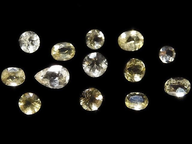 [Video][One of a kind] High Quality Yellow Danburite Loose Stone Faceted 13pcs Set NO.108