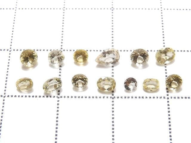 [Video][One of a kind] High Quality Yellow Danburite Loose Stone Faceted 13pcs Set NO.108