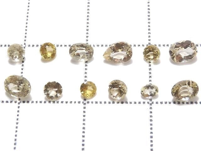 [Video][One of a kind] High Quality Yellow Danburite Loose Stone Faceted 12pcs Set NO.109