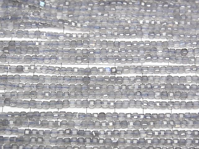 [Video] High Quality! Labradorite AAA Cube Shape 2x2x2mm 1strand beads (aprx.15inch/37cm)