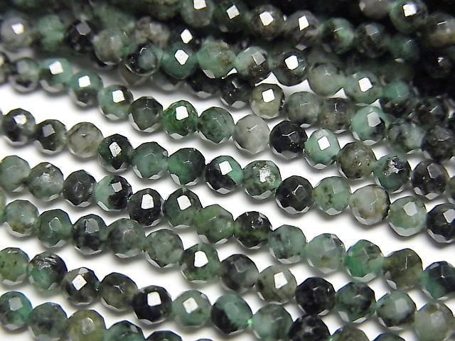 [Video] High Quality! Brazilian Emerald AA Faceted Round 3mm 1strand beads (approx. 15 inches/37 cm)