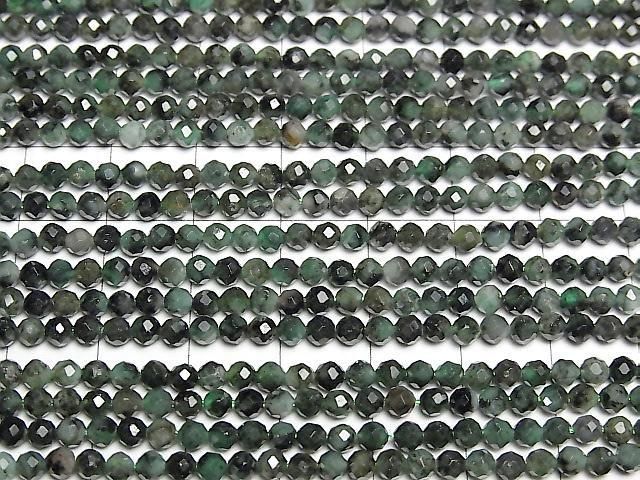 [Video] High Quality! Brazilian Emerald AA Faceted Round 3mm 1strand beads (approx. 15 inches/37 cm)