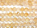 [Video]High Quality! Bi-color Citrine AA+ Faceted Round 4mm 1strand beads (aprx.15inch/37cm)