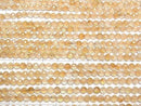 [Video]High Quality! Bi-color Citrine AA+ Faceted Round 4mm 1strand beads (aprx.15inch/37cm)