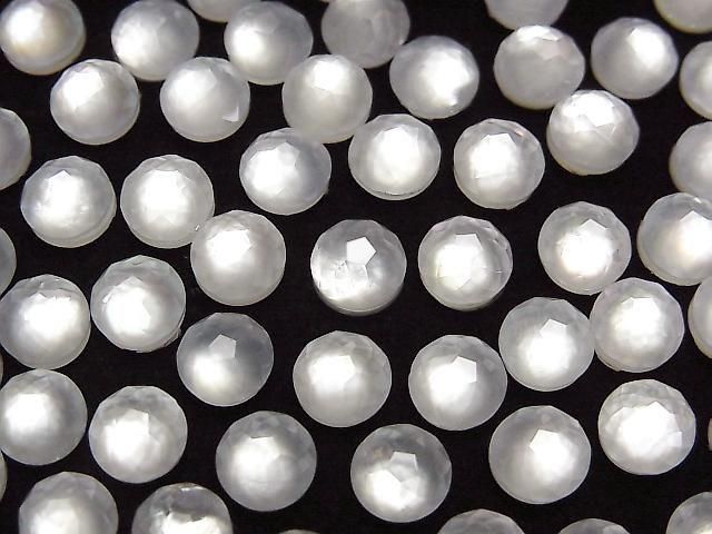 [Video] White Shell x Crystal AAA Round Flower Shape 6x6mm 3pcs