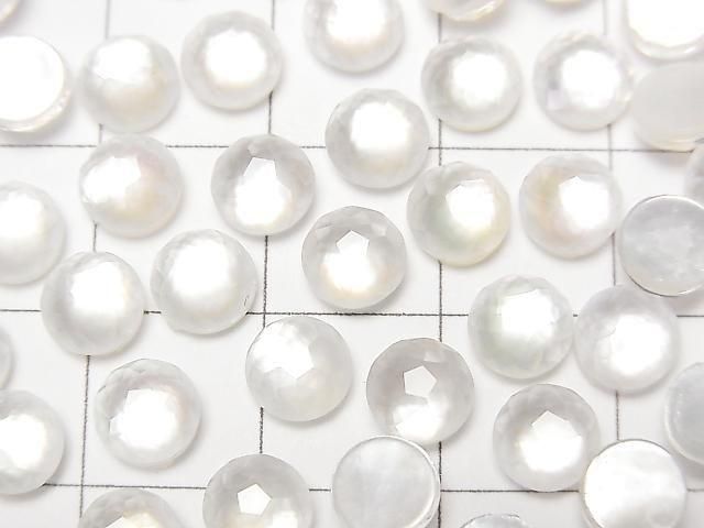[Video] White Shell x Crystal AAA Round Flower Shape 6x6mm 3pcs