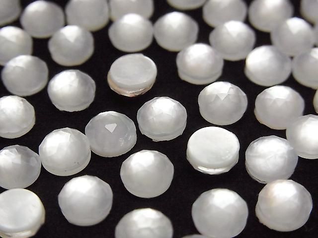 [Video] White Shell x Crystal AAA Round Flower Shape 6x6mm 3pcs