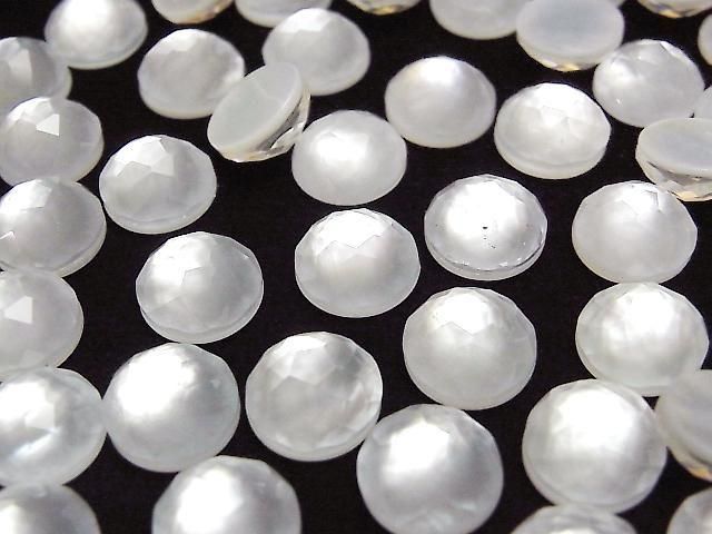 [Video] White Shell x Crystal AAA Round Flower Shape 10x10mm 3pcs