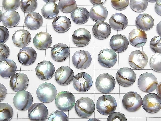[Video] Abalone Shell x Crystal AAA Round Flower Shape 8x8mm 3pcs