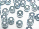 [Video] Japanese Akoya Pearls AA++ Round 6mm Silver Blue [Drilled Hole] 5pcs