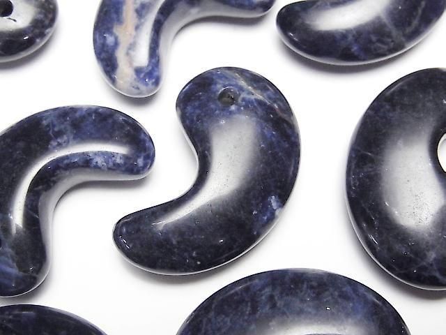 [Video] Sodalite AAA- Comma Shaped Bead 30x19mm 1pc