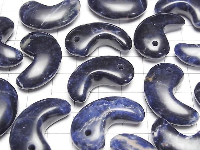 [Video] Sodalite AAA- Comma Shaped Bead 30x19mm 1pc