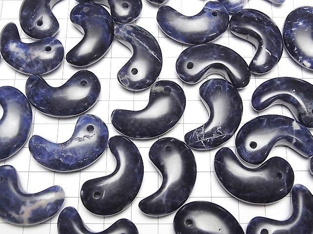 [Video] Sodalite AAA- Comma Shaped Bead 30x19mm 1pc