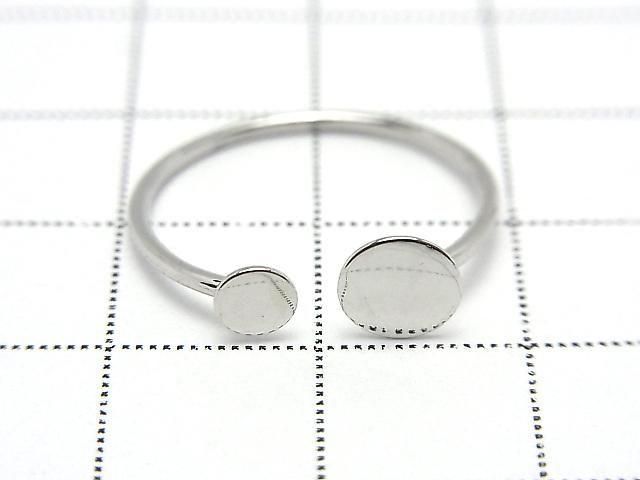 [Video] Silver 925 Ring Round Disc 4mm 6mm Rhodium Plated Free Size 1pc