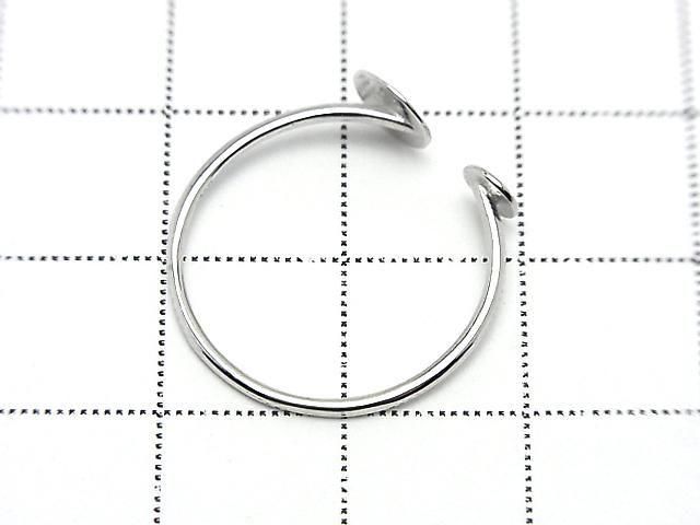 [Video] Silver 925 Ring Round Disc 4mm 6mm Rhodium Plated Free Size 1pc