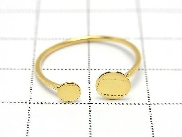 [Video] Silver 925 Ring Round Disc 4mm 6mm 18KGP Free Size 1pc