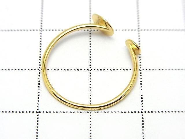 [Video] Silver 925 Ring Round Disc 4mm 6mm 18KGP Free Size 1pc