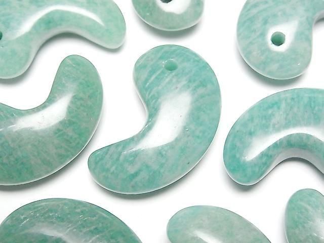 [Video] Amazonite AA Comma Shaped Bead 30x19mm 2pcs