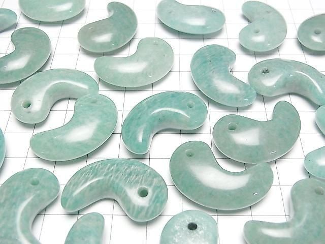[Video] Amazonite AA Comma Shaped Bead 30x19mm 2pcs