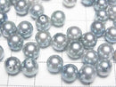 [Video] Japanese Akoya Pearls AA++ Round 7mm Silver Blue [Drilled Hole] 5pcs