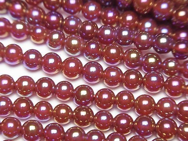 [Video] Flash Red Agate Round 4mm 1strand beads (approx. 14 inches/35 cm)