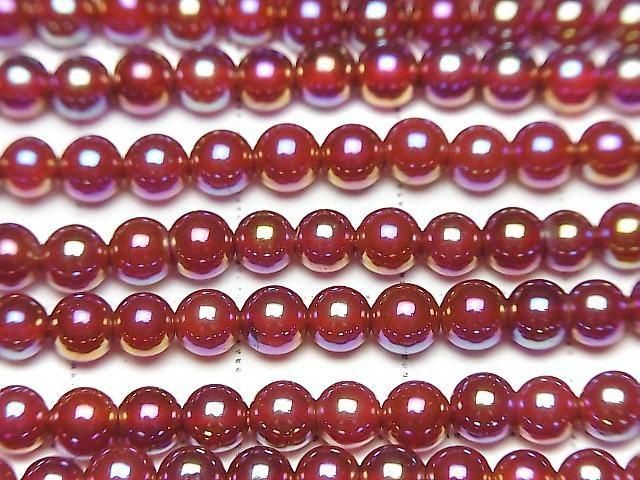 [Video] Flash Red Agate Round 4mm 1strand beads (approx. 14 inches/35 cm)