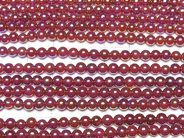 [Video] Flash Red Agate Round 4mm 1strand beads (approx. 14 inches/35 cm)
