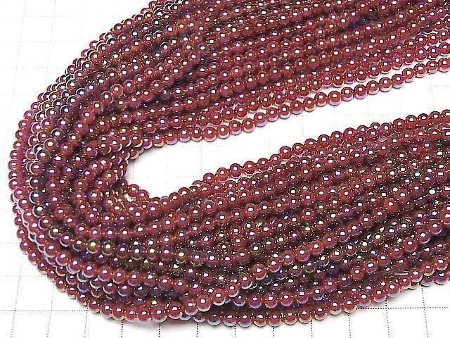 [Video] Flash Red Agate Round 4mm 1strand beads (approx. 14 inches/35 cm)