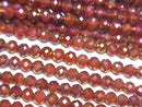 [Video] High Quality! Flash Red Agate Faceted Round 3mm 1strand beads (approx. 14 inches/35 cm)