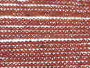 [Video] High Quality! Flash Red Agate Faceted Round 3mm 1strand beads (approx. 14 inches/35 cm)