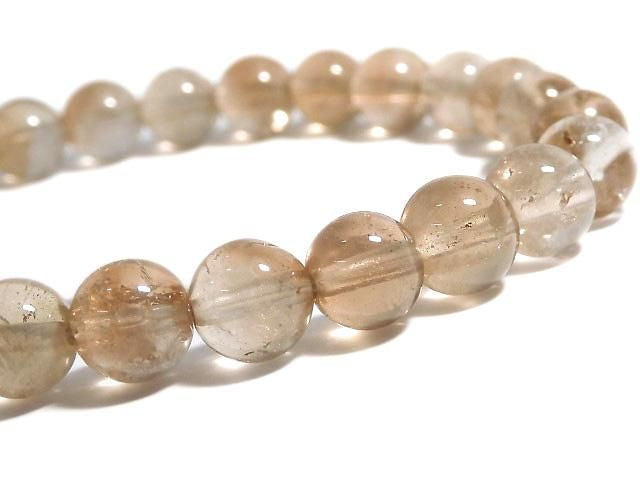 [Video][One of a kind] High Quality Champagne Topaz AAA- Round 7mm Bracelet NO.6