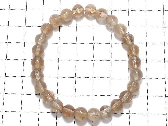 [Video][One of a kind] High Quality Champagne Topaz AAA- Round 7mm Bracelet NO.6