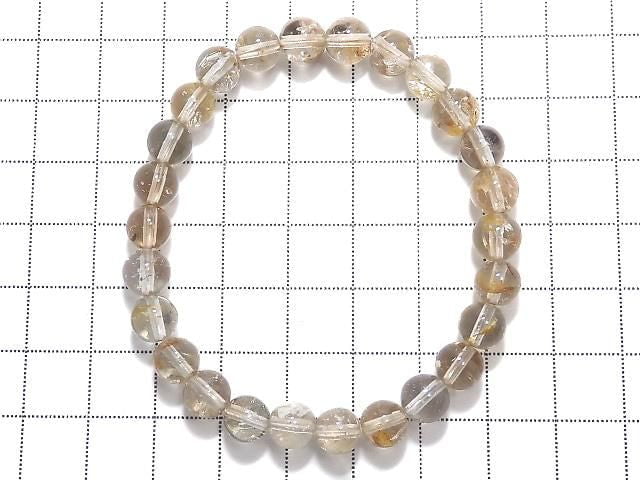 [Video][One of a kind] High Quality Champagne Topaz AAA- Round 7mm Bracelet NO.8