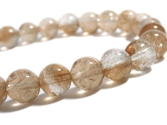 [Video][One of a kind] High Quality Champagne Topaz AAA- Round 7-7.5mm Bracelet NO.9