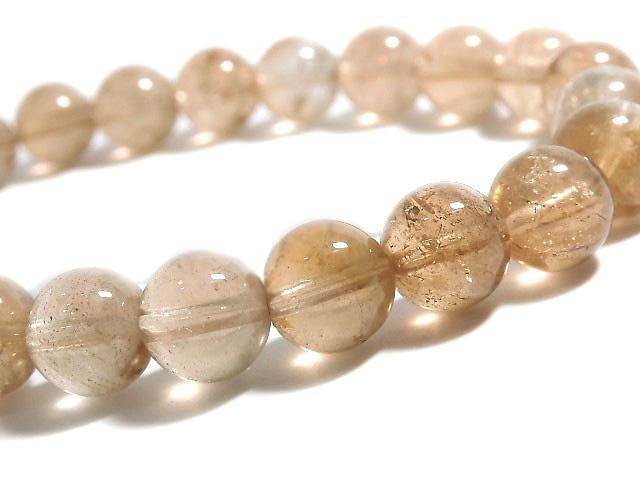 [Video][One of a kind] High Quality Champagne Topaz AAA- Round 8mm Bracelet NO.13