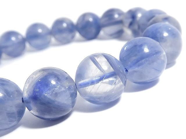 [Video][One of a kind] Kyanite AAA- Round 11mm Bracelet NO.4