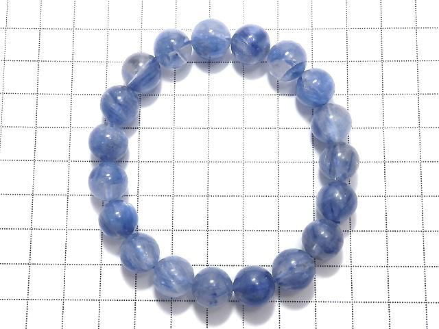 [Video][One of a kind] Kyanite AAA- Round 11mm Bracelet NO.4