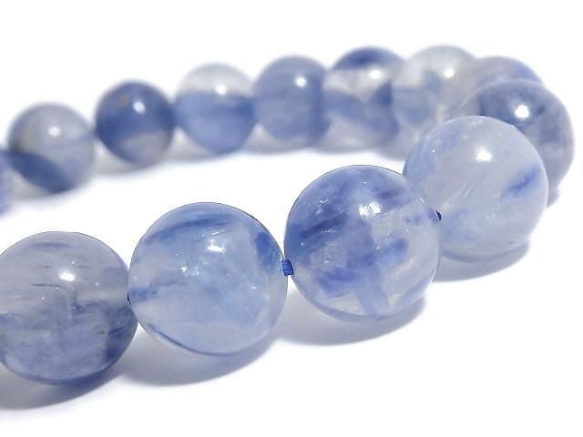 [Video][One of a kind] Kyanite AAA- Round 11mm Bracelet NO.5