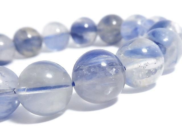 [Video][One of a kind] Kyanite AAA- Round 12mm Bracelet NO.6