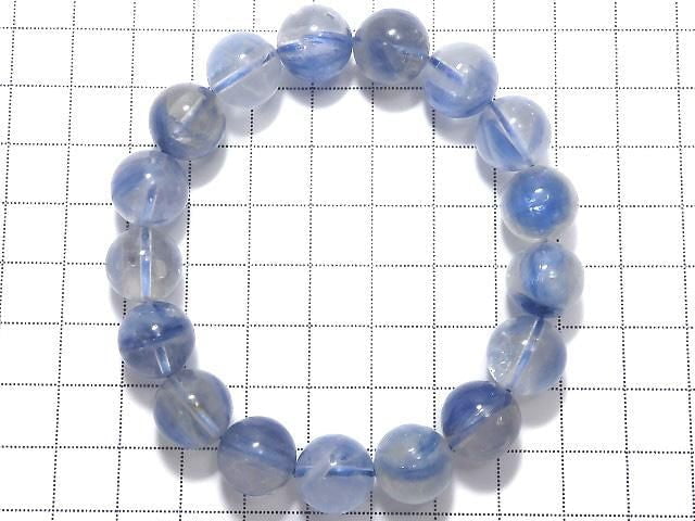 [Video][One of a kind] Kyanite AAA- Round 12mm Bracelet NO.6