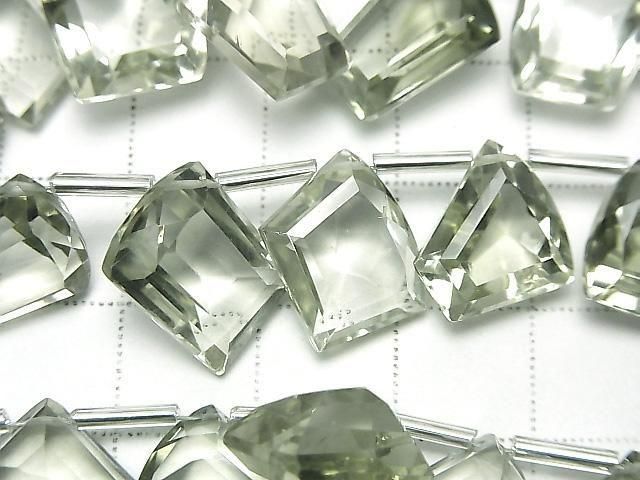 [Video] High Quality Green Amethyst AAA Fancy Shape Cut Half or 1strand beads (8pcs)