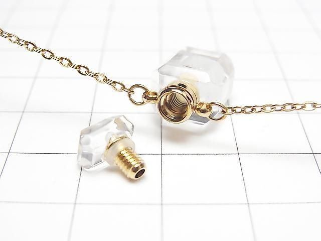 [Video] Crystal Bottle Necklace Rectangle 20x10mm 1strand beads (approx. 20 inches/50 cm)