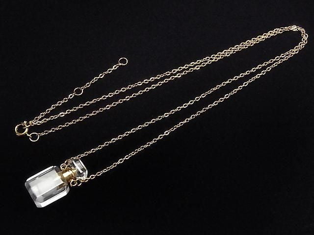 [Video] Crystal Bottle Necklace Rectangle 20x10mm 1strand beads (approx. 20 inches/50 cm)