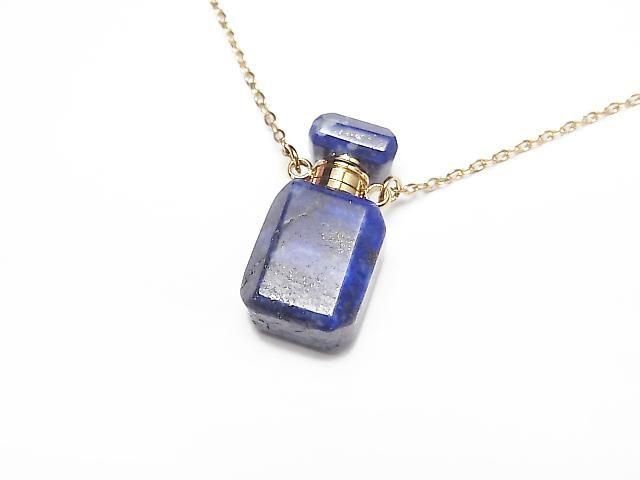 [Video] Lapislazuli Bottle Necklace Rectangle 20x10mm 1strand beads (approx. 20 inches/50 cm)